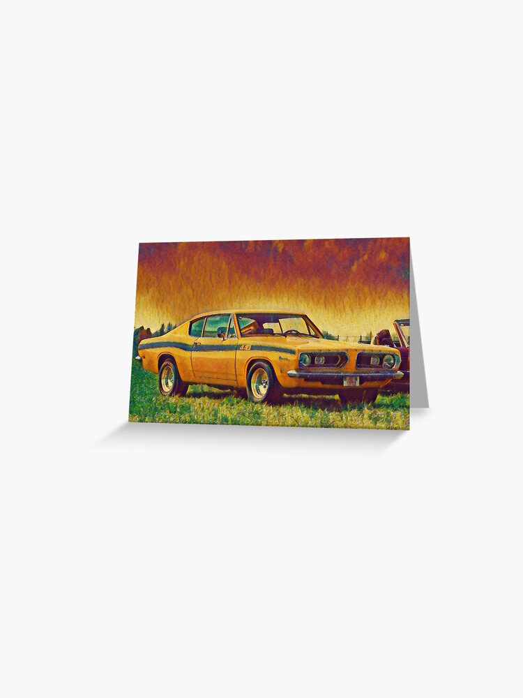 Thumbnail 1 of 2, Greeting Card, 1969 Plymouth Barracuda 440 designed and sold by FranLafferty.