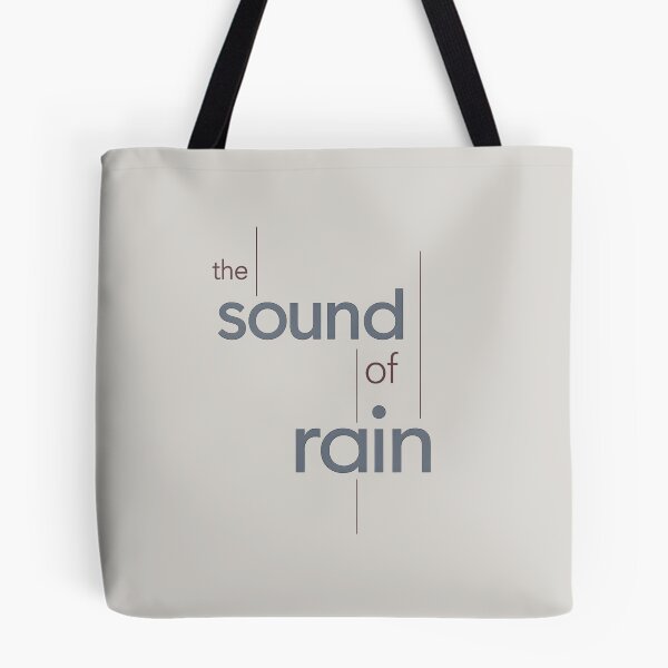 Item preview, Minimalist Typography Poster “The Sound of Rain” | Morandi Aesthetic Swiss Design designed and sold by MimiSabu.