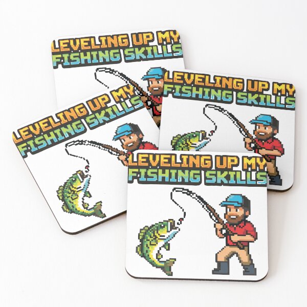 Item preview, Leveling Up My Fishing Skills – Funny Pixel Art Fishing Gamer Shirt, Gift for Fisherman Who Games designed and sold by BambaKchula.