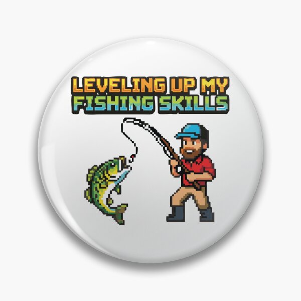 Item preview, Leveling Up My Fishing Skills – Funny Pixel Art Fishing Gamer Shirt, Gift for Fisherman Who Games designed and sold by BambaKchula.