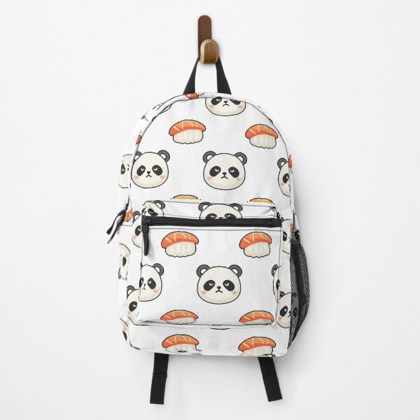 Item preview, Grumpy Panda Sushi Seamless Pattern Black designed and sold by The Grumpy Pet Club.