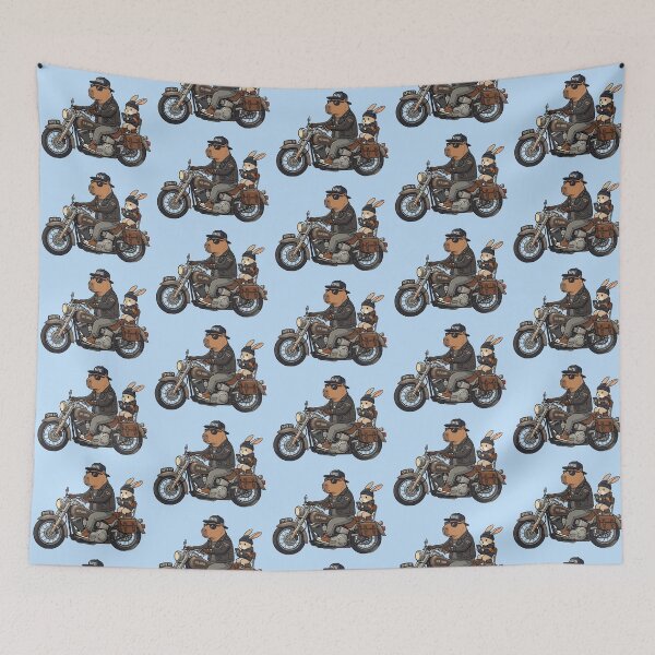 Item preview, Capybara Biker Crew – Retro Motorcycle Adventure designed and sold by Dogandesighn.