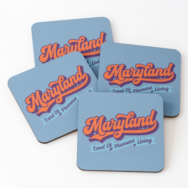 Item preview, Vintage Maryland Pride: Land Of Pleasant Living Retro Script designed and sold by Cozy-Old-Pub.