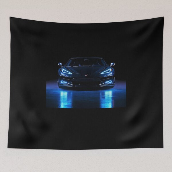 Item preview, 2023 Corvette Z06 C8 Wide Split Blue Neon Dark Sports Car designed and sold by TheArtOfCar.