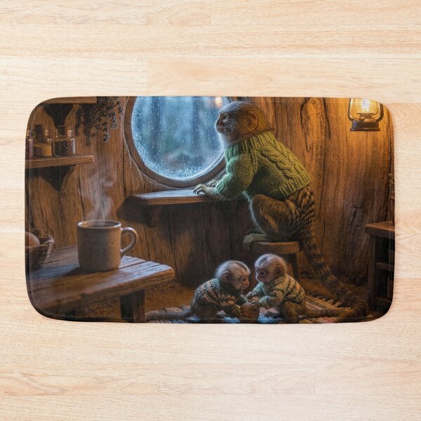 Item preview, Pygmy Marmoset Family in Their Hollow Log Home designed and sold by Tridentulus.