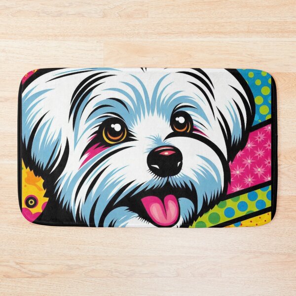 Item preview, Colorful Maltese – Retro Pop Emblem designed and sold by Dogandesighn.