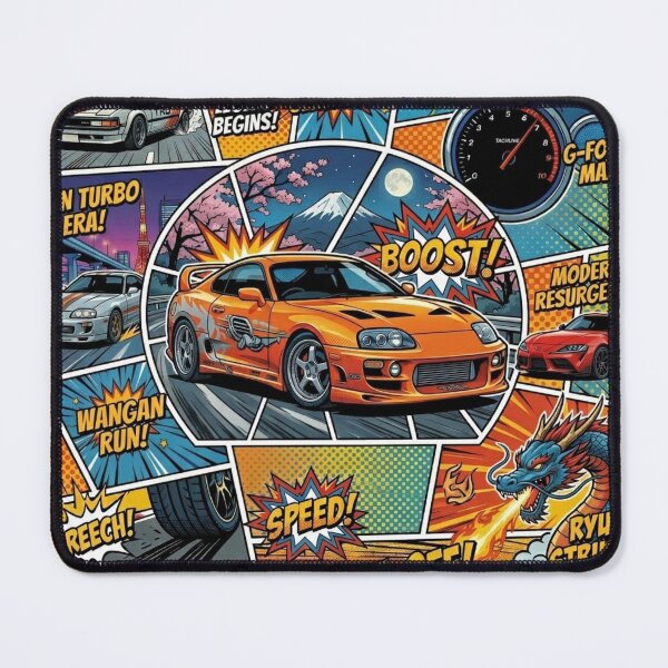 Item preview, Toyota Supra Pop Art Comic – 2JZ Twin Turbo Performance Design designed and sold by GT Garage.