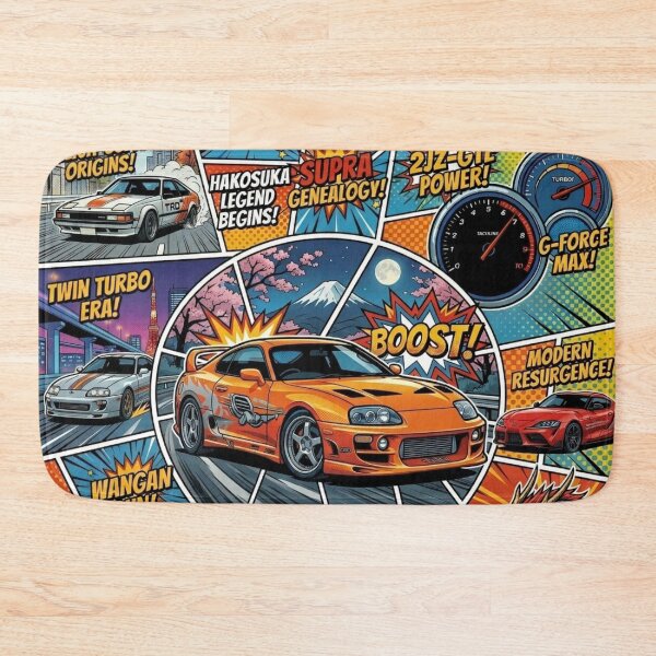 Item preview, Toyota Supra Pop Art Comic – 2JZ Twin Turbo Performance Design designed and sold by GT Garage.