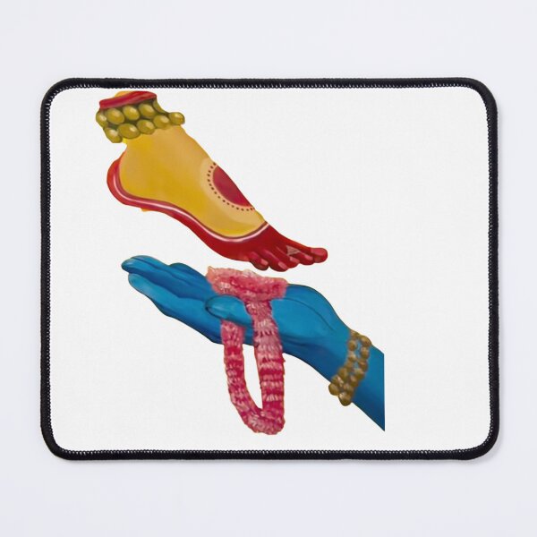 Item preview, Sacred Lotus Feet of Radha Krishna - Divine Love & Devotion Art designed and sold by RickyStick.