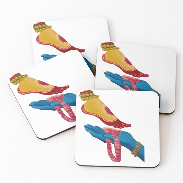 Item preview, Sacred Lotus Feet of Radha Krishna - Divine Love & Devotion Art designed and sold by RickyStick.