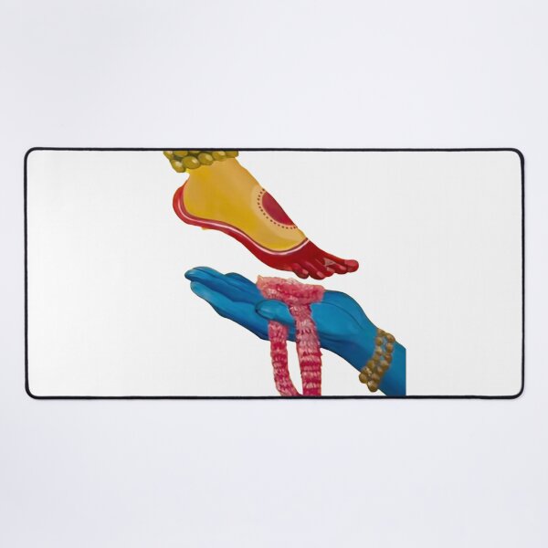 Item preview, Sacred Lotus Feet of Radha Krishna - Divine Love & Devotion Art designed and sold by RickyStick.