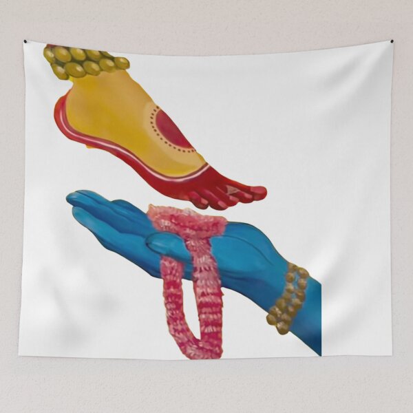 Item preview, Sacred Lotus Feet of Radha Krishna - Divine Love & Devotion Art designed and sold by RickyStick.