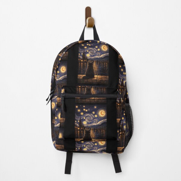 Item preview, Tuxedo Cat Starry Night Van Gogh Cat  designed and sold by gear-posters.