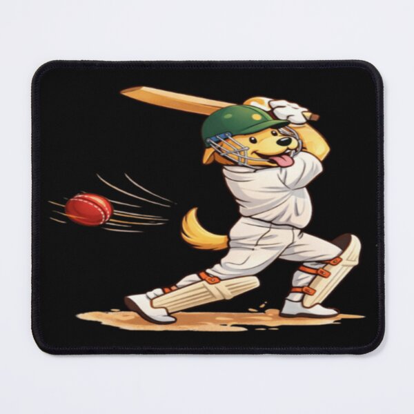 Item preview, Australian Cricket Labrador Batter Cartoon designed and sold by PawPrintCustom.