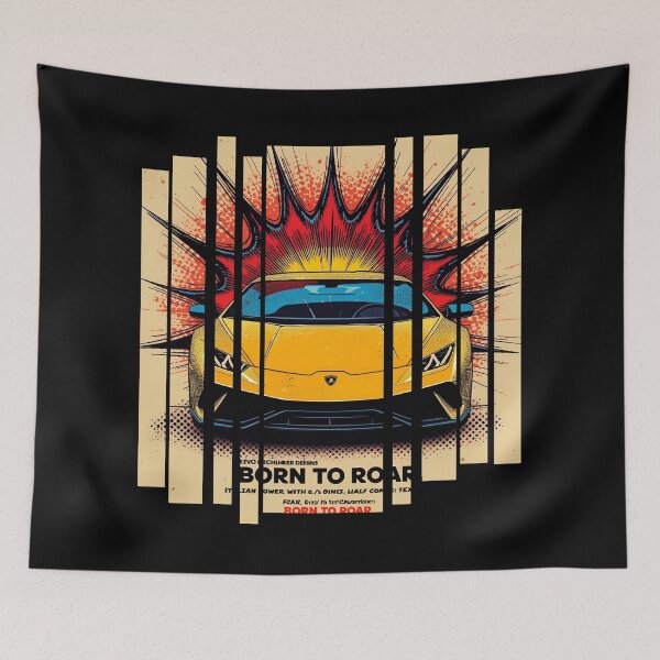 Item preview, Lamborghin Huracá EVO, 60s comic energy Born to Roar 15 designed and sold by Neon G.