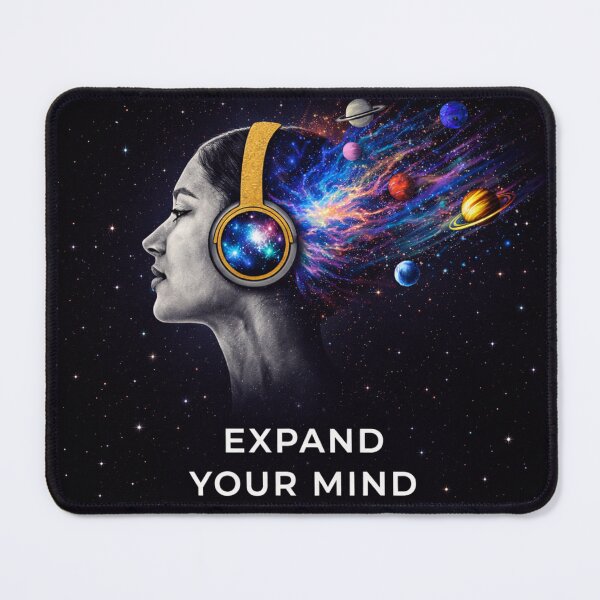 Item preview, Expand Your Mind Music Galaxy Headphones Design designed and sold by AbstractAuraArt.