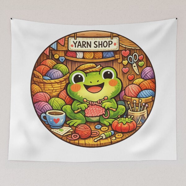 Item preview, Yarn Shop Cute Frog  designed and sold by Iail Ioa.