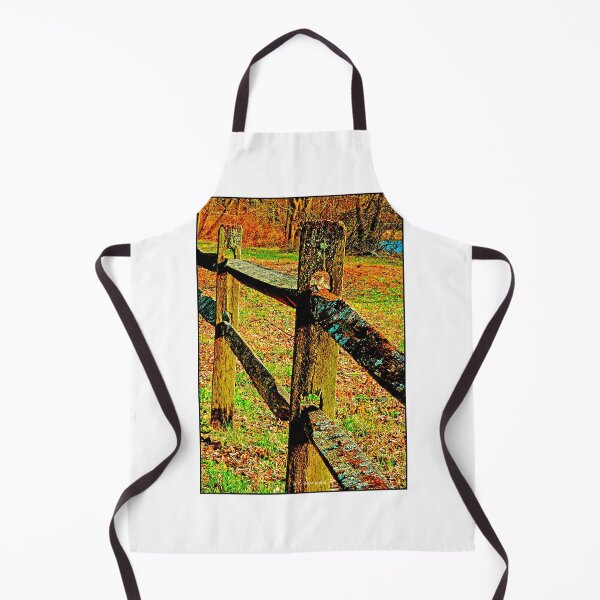 Item preview, Wooden Slab Fence Along a Country Roadside, Digital Illustration designed and sold by AMacGPhilly.