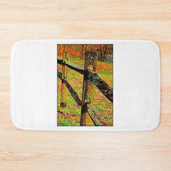 Item preview, Wooden Slab Fence Along a Country Roadside, Digital Illustration designed and sold by AMacGPhilly.