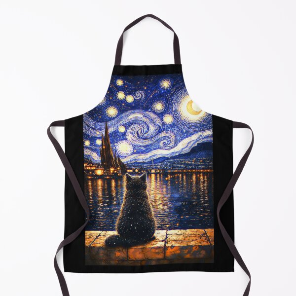 Item preview, Tuxedo Cat Starry Night Van Gogh Cat  designed and sold by gear-posters.