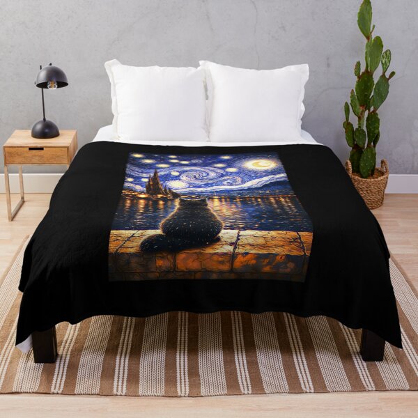 Item preview, Tuxedo Cat Starry Night Van Gogh Cat  designed and sold by gear-posters.
