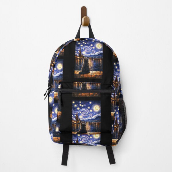 Item preview, Tuxedo Cat Starry Night Van Gogh Cat  designed and sold by gear-posters.