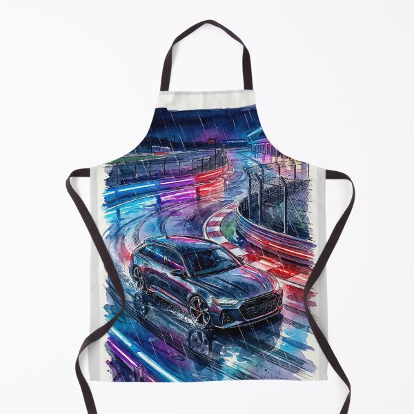 Item preview, Artistic watercolor of dynamic sports wagon on a wet track designed and sold by RevUpDesign.