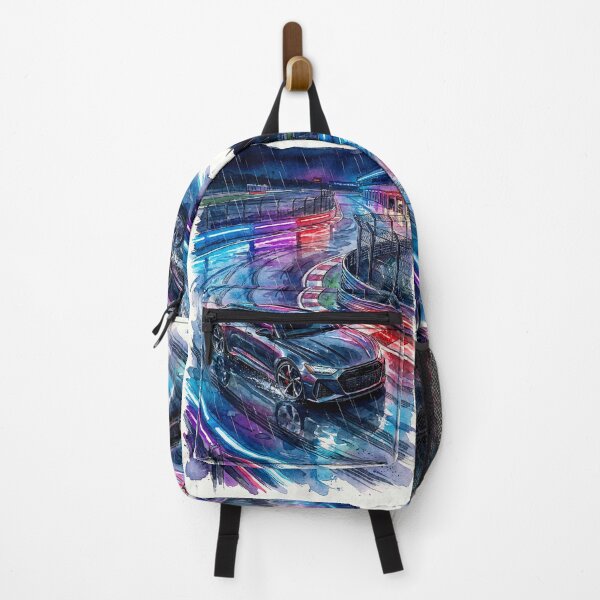 Item preview, Artistic watercolor of dynamic sports wagon on a wet track designed and sold by RevUpDesign.