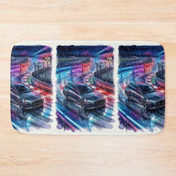 Item preview, Artistic watercolor of dynamic sports wagon on a wet track designed and sold by RevUpDesign.