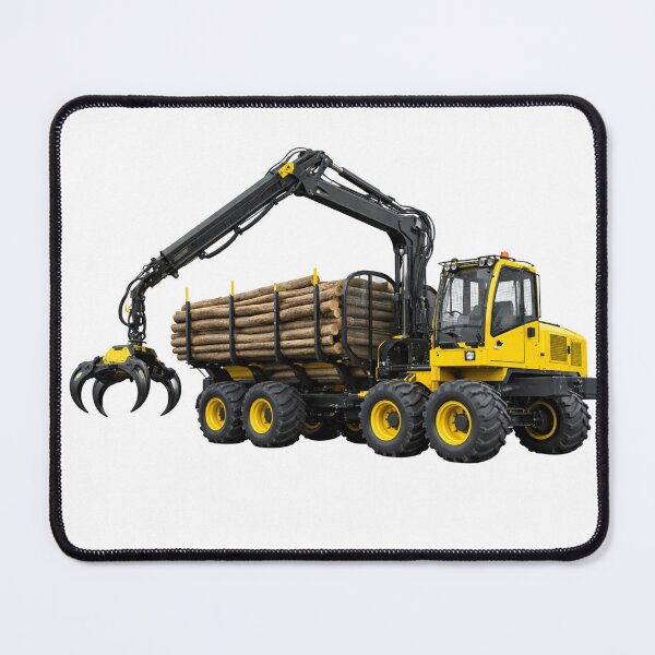 Item preview, Heavy Duty Forest Forwarder with Timber Load – Logging Machinery Illustration designed and sold by Radekku.