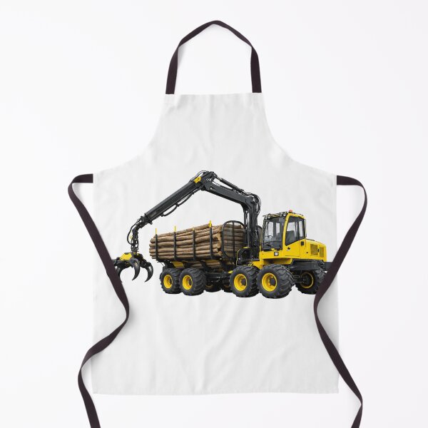 Item preview, Heavy Duty Forest Forwarder with Timber Load – Logging Machinery Illustration designed and sold by Radekku.