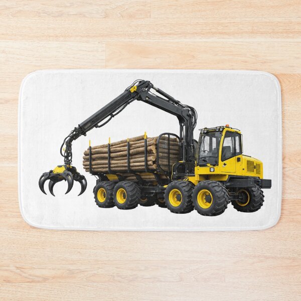Item preview, Heavy Duty Forest Forwarder with Timber Load – Logging Machinery Illustration designed and sold by Radekku.