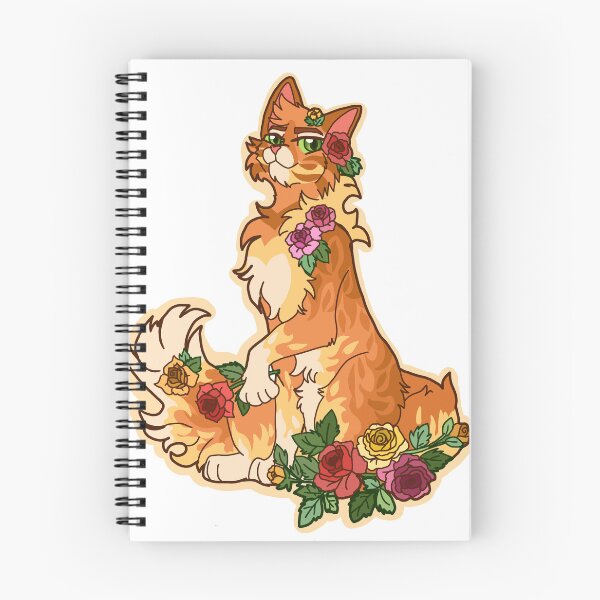 Item preview, Flowers And Felines (Fireheart with roses) designed and sold by Ink-A-Poo.