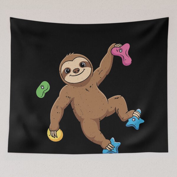 Item preview, Sloth Bouldering And Rock Climbing, Wall Climbing Lovers, Wall Climber, Free Climbing, Climbing Walls Graphic, Rock Climbing  designed and sold by DoodleUrban.