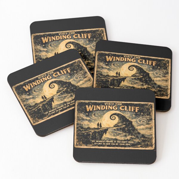 Item preview, Winding Spiral Cliff Spooky Retro Travel Postcard Worn designed and sold by agearb.
