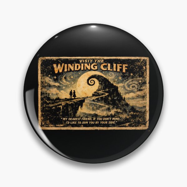 Item preview, Winding Spiral Cliff Spooky Retro Travel Postcard Worn designed and sold by agearb.
