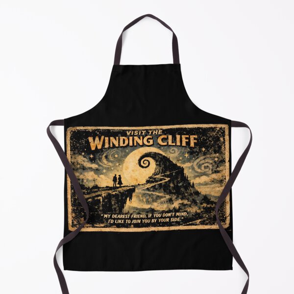 Item preview, Winding Spiral Cliff Spooky Retro Travel Postcard Worn designed and sold by agearb.