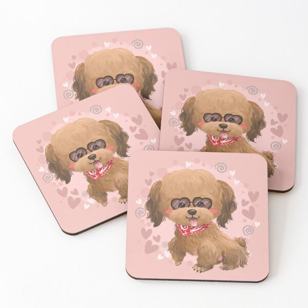 Item preview, Brown Poodle Wear a Sunglasses designed and sold by Khotekmei.