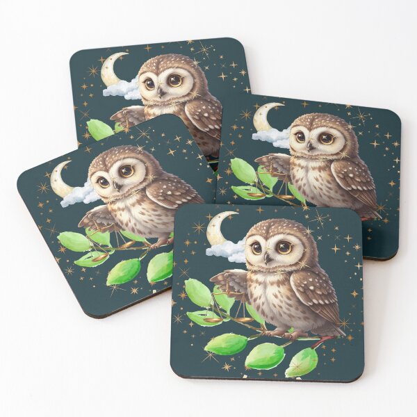 Item preview, Cute Libra Owl with Scales – Adorable Zodiac Animal for Kids designed and sold by EnlightArt.