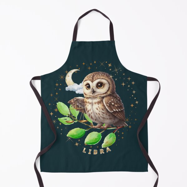 Item preview, Cute Libra Owl with Scales – Adorable Zodiac Animal for Kids designed and sold by EnlightArt.
