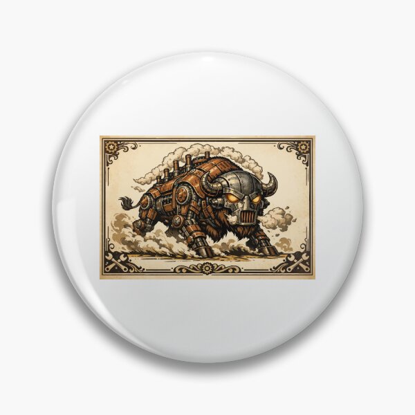 Item preview, Wild Charging Steampunk Bull designed and sold by furrydrool.