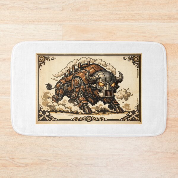 Item preview, Wild Charging Steampunk Bull designed and sold by furrydrool.