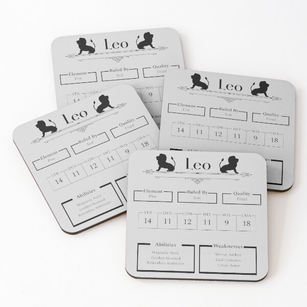 Item preview, Leo Character Sheet - Zodiac x Dungeons & Dragons designed and sold by ShopStellar.