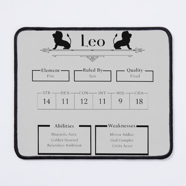 Item preview, Leo Character Sheet - Zodiac x Dungeons & Dragons designed and sold by ShopStellar.