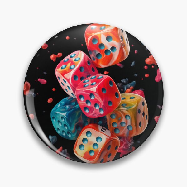 Item preview, Neon Dice Art – Colorful Casino Dice Collection designed and sold by Mita986.