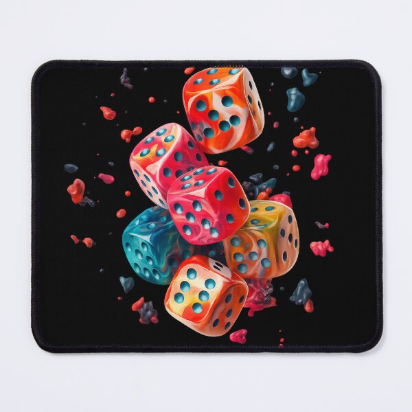 Item preview, Neon Dice Art – Colorful Casino Dice Collection designed and sold by Mita986.