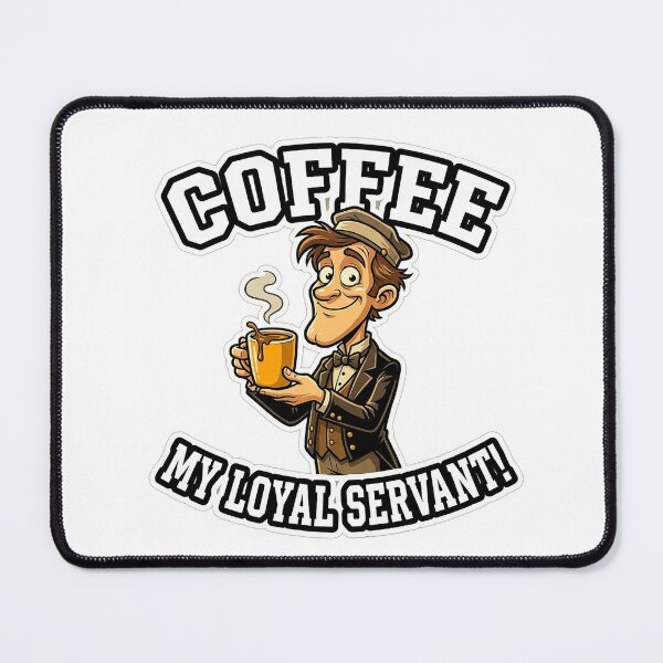 Item preview, HQ Whimsical Coffee Servant Caricature Art designed and sold by ABArtByAlexST.