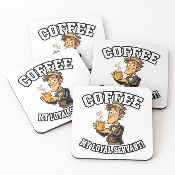 Item preview, HQ Whimsical Coffee Servant Caricature Art designed and sold by ABArtByAlexST.