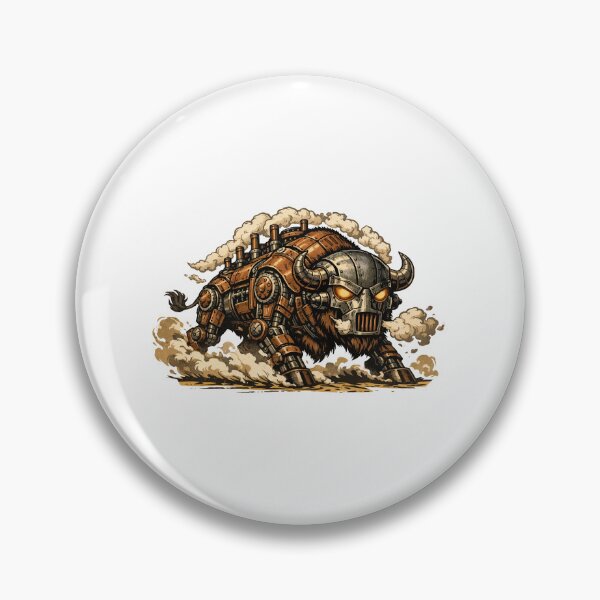 Item preview, Wild Charging Steampunk Bull - silhouette designed and sold by furrydrool.