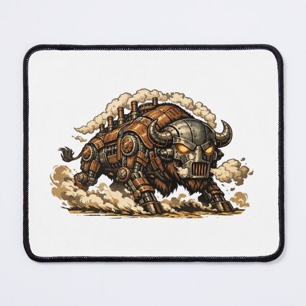 Item preview, Wild Charging Steampunk Bull - silhouette designed and sold by furrydrool.